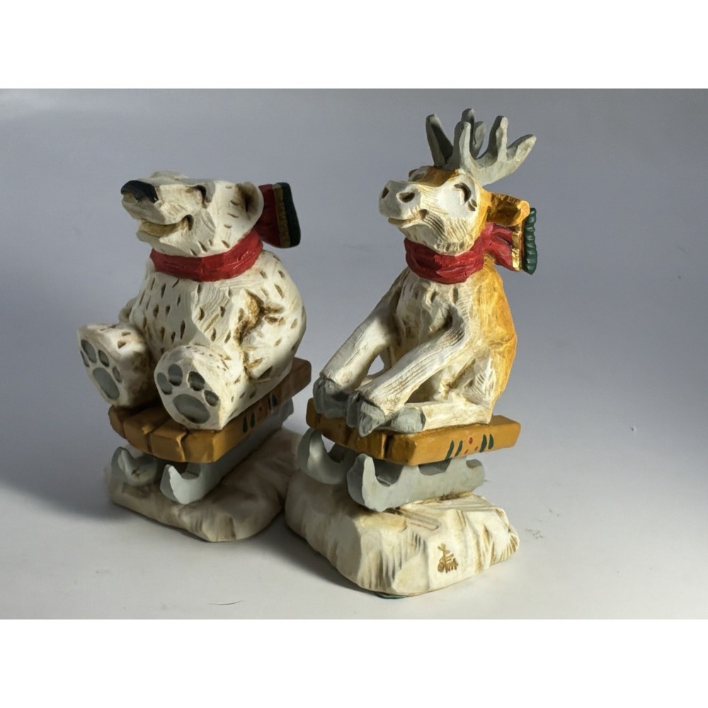Vintage David Frykman "what Fun It Is To Ride" Bear And Deer 1996